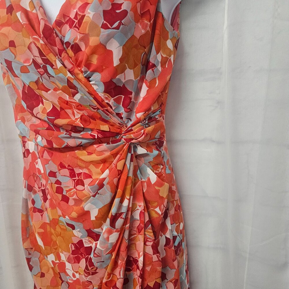Andre Oliver Dress Coquette Sleeveless Pink Orange Retro 4 - Picture 6 of 13